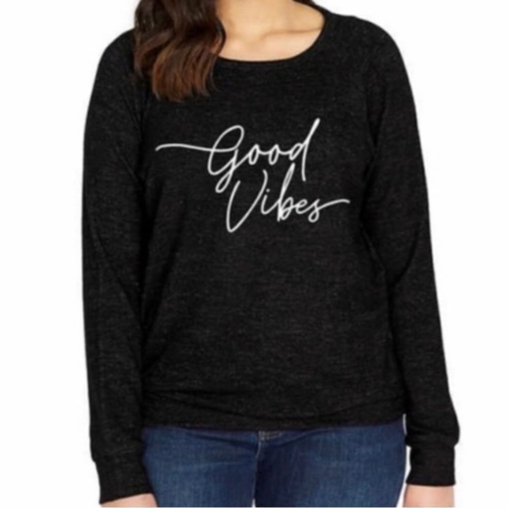 Buffalo David Bitton Women’s Ultra Soft Good Vibes Print Cozy SweaterGently Used